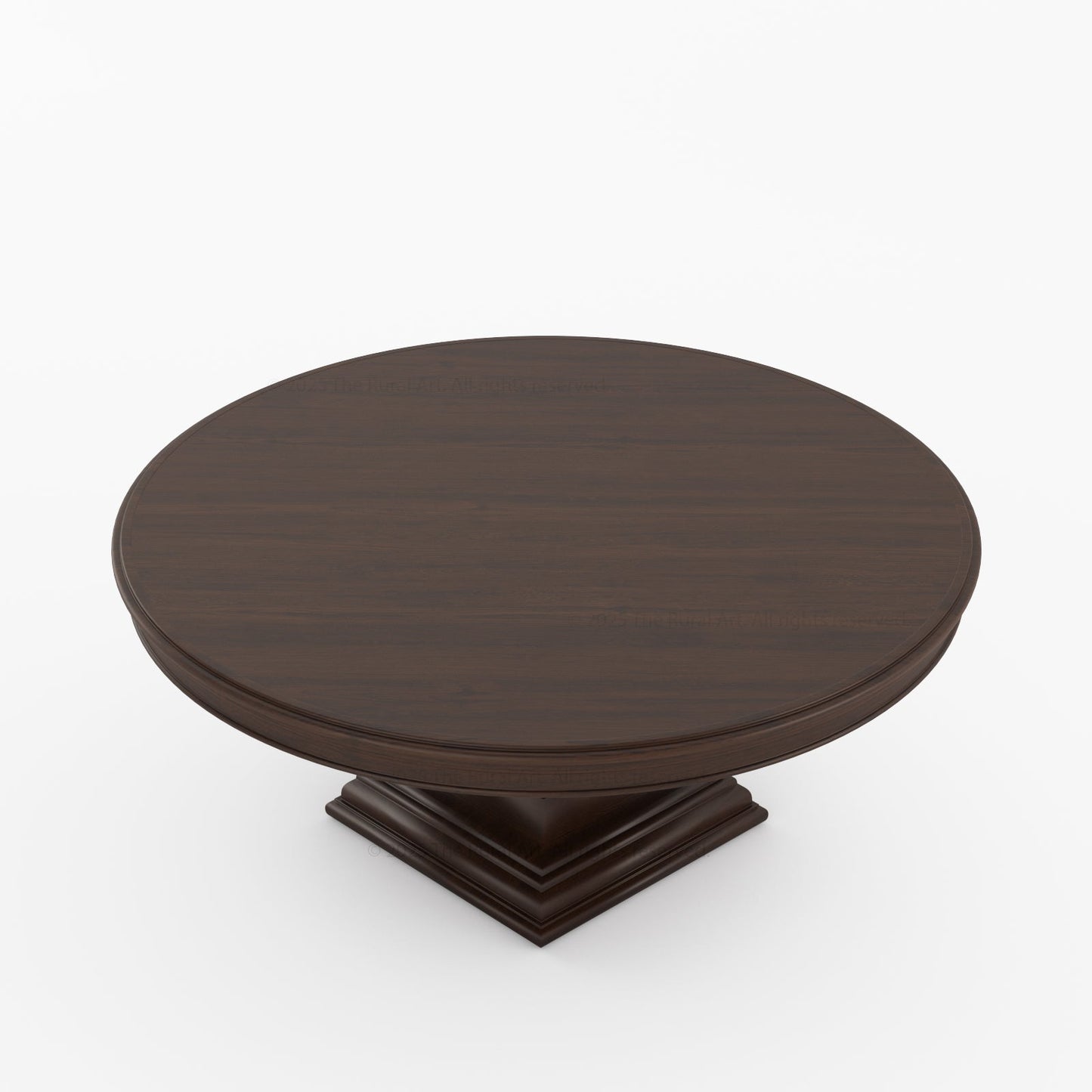 Scottsdale Round Pedestal Solid Wood Dining Table with Sculptural Pedestal