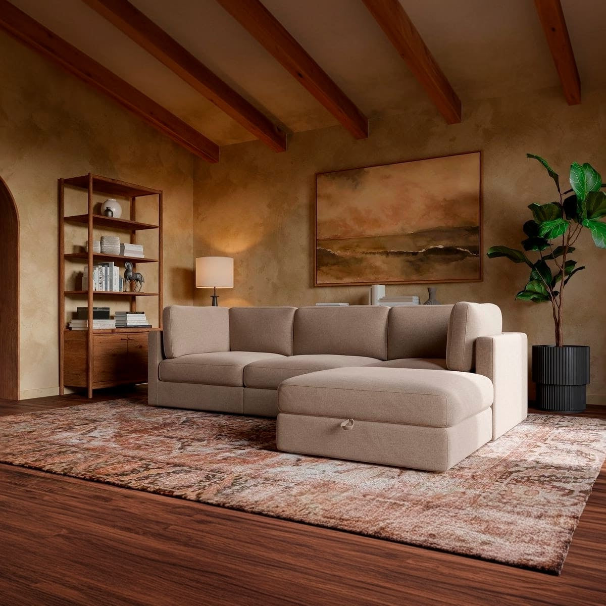Haven 3-pc Modular Sofa W/Ottoman
