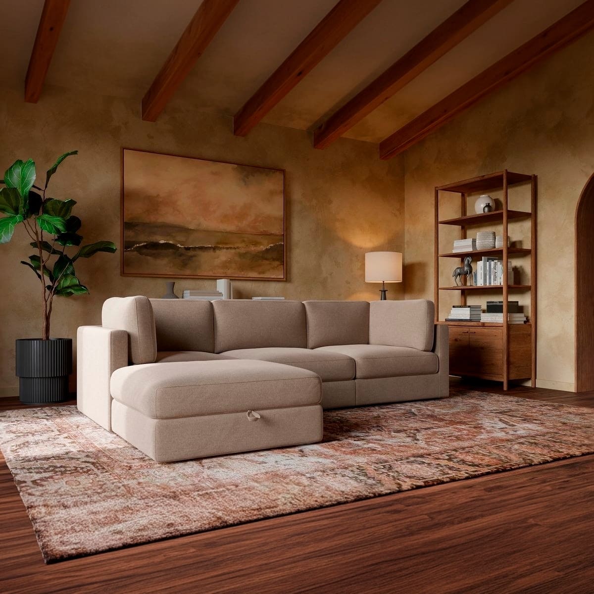 Haven 3-pc Modular Sofa W/Ottoman