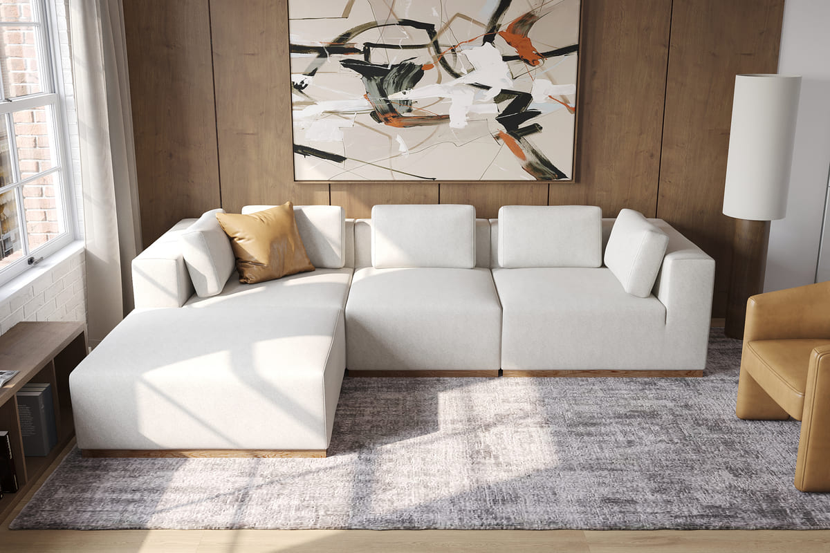 Emerson 3-pc Modular Sofa W/Ottoman