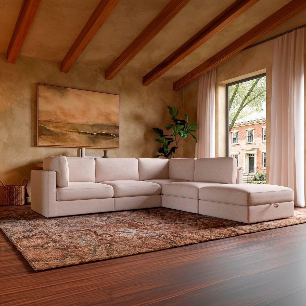 Haven 4-pc Modular Sofa W/Ottoman
