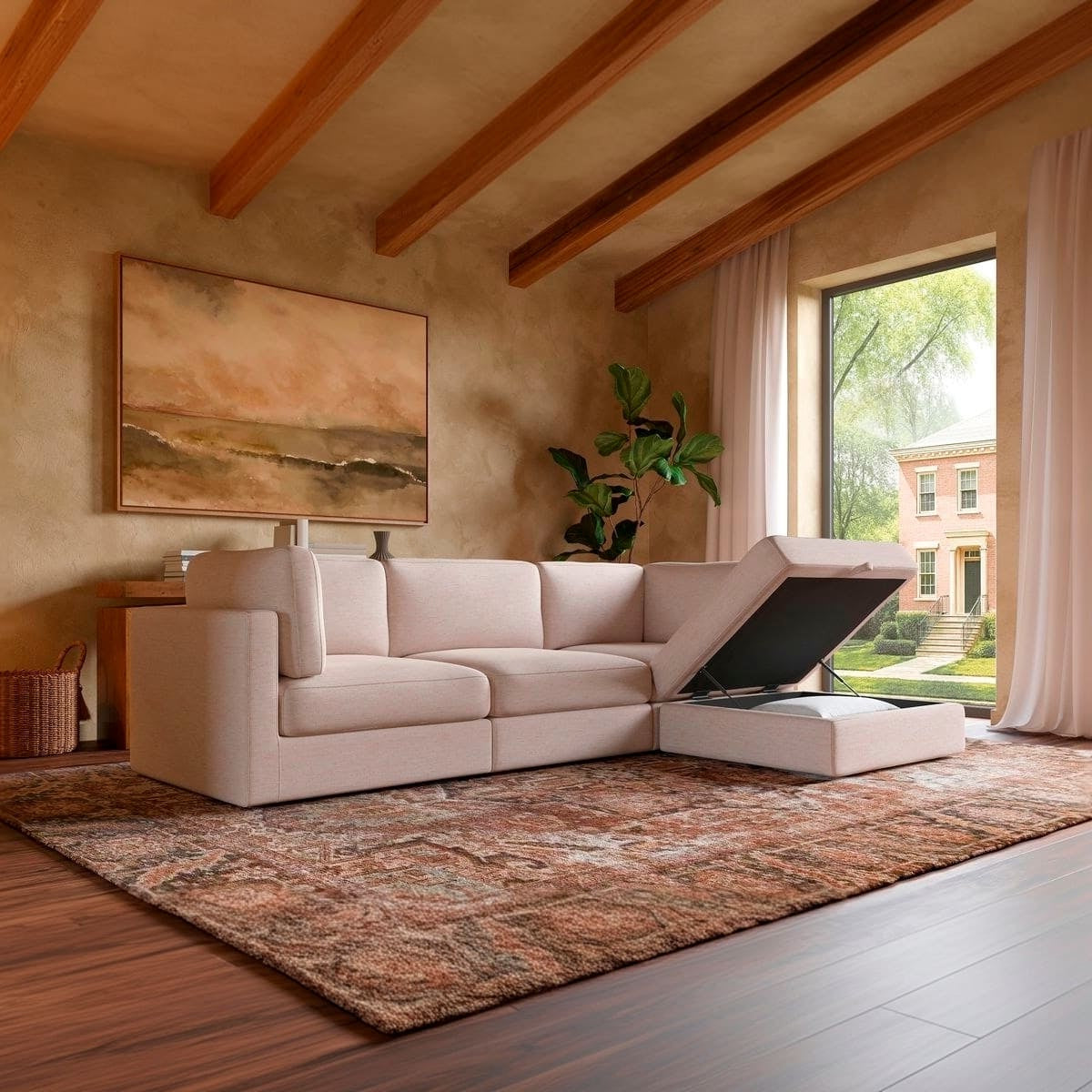 Haven 3-pc Modular Sofa W/Ottoman