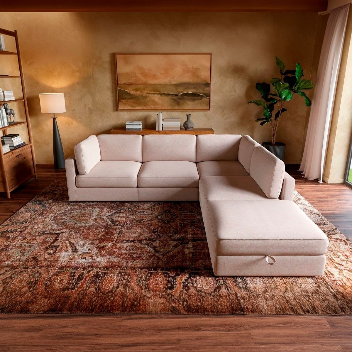 Haven 4-pc Modular Sofa W/Ottoman