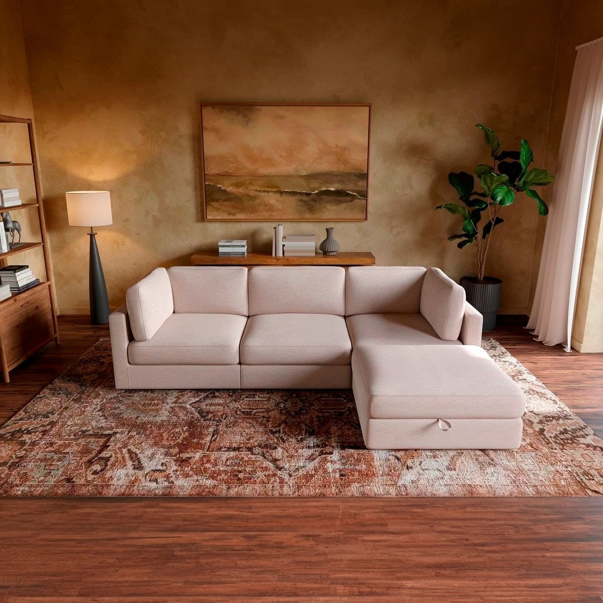 Haven 3-pc Modular Sofa W/Ottoman