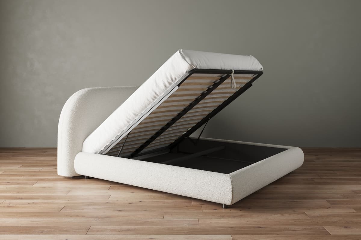 Stella Storage Bed – Boucle Contemporary