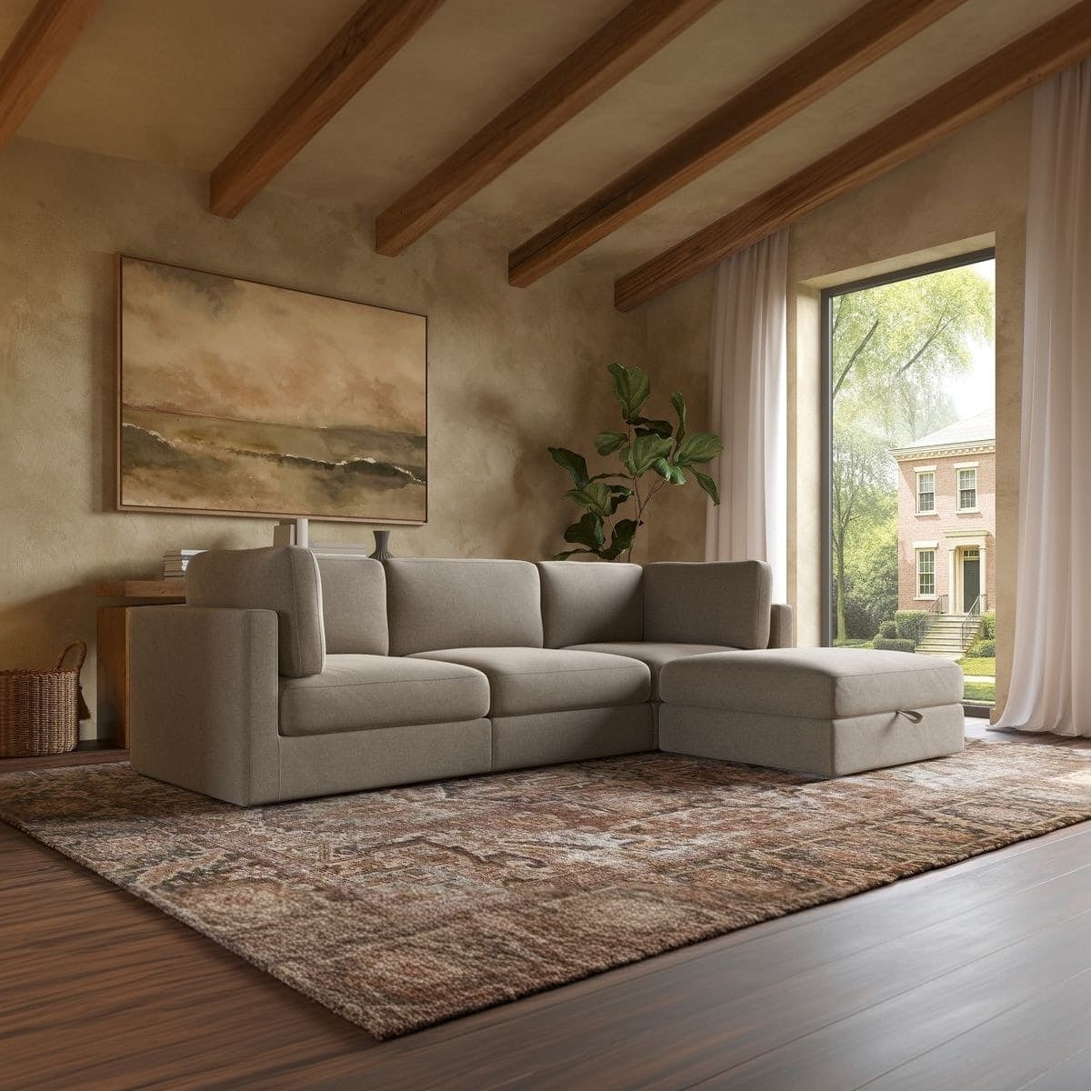 Haven 3-pc Modular Sofa W/Ottoman