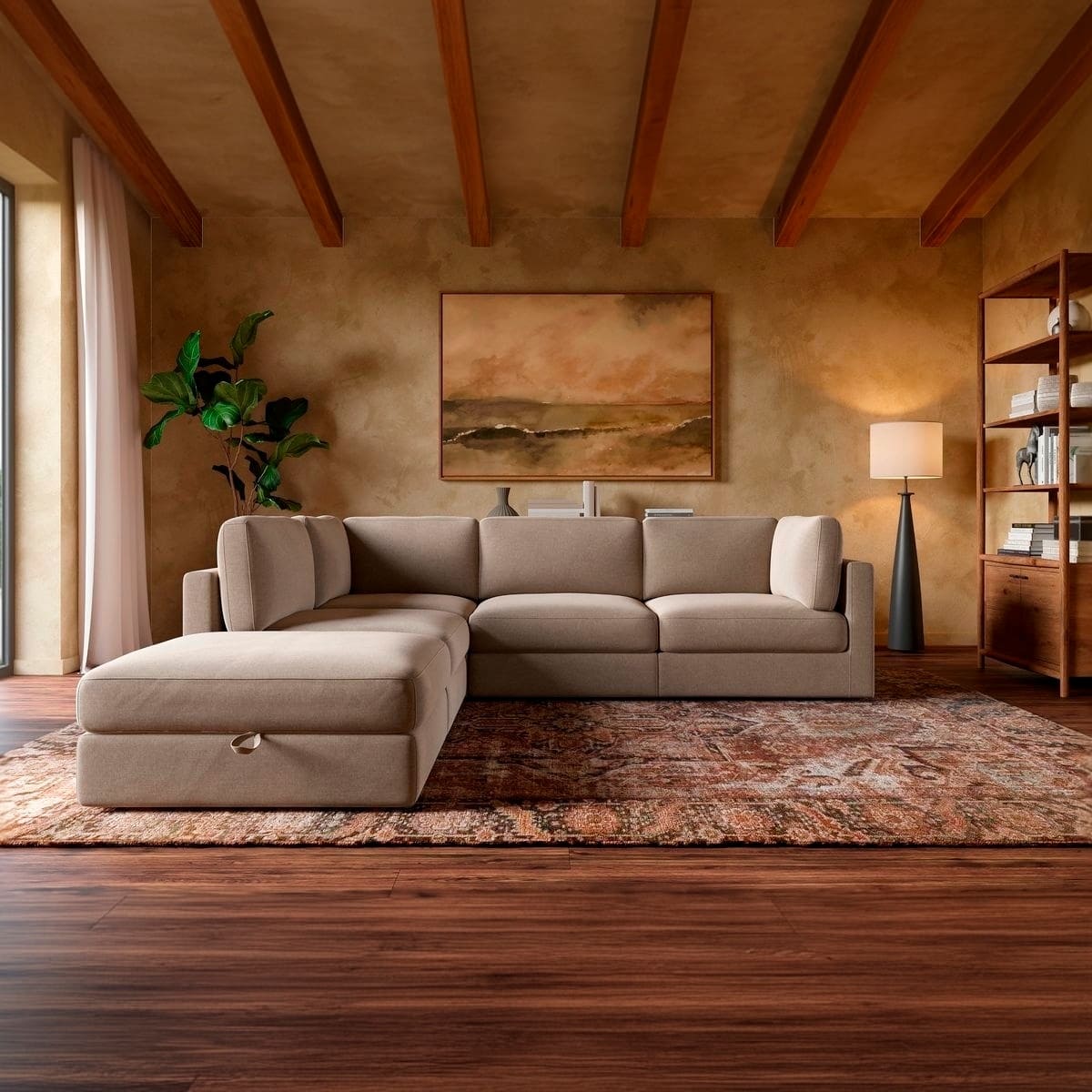 Haven 4-pc Modular Sofa W/Ottoman