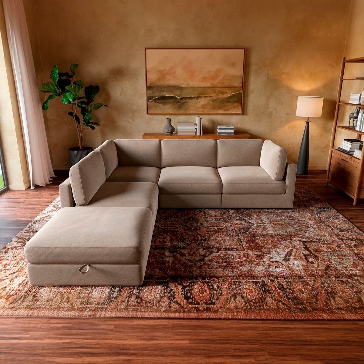 Haven 4-pc Modular Sofa W/Ottoman