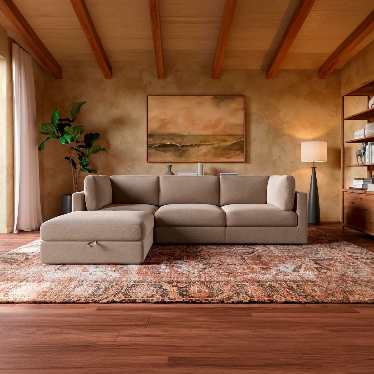 Haven 3-pc Modular Sofa W/Ottoman