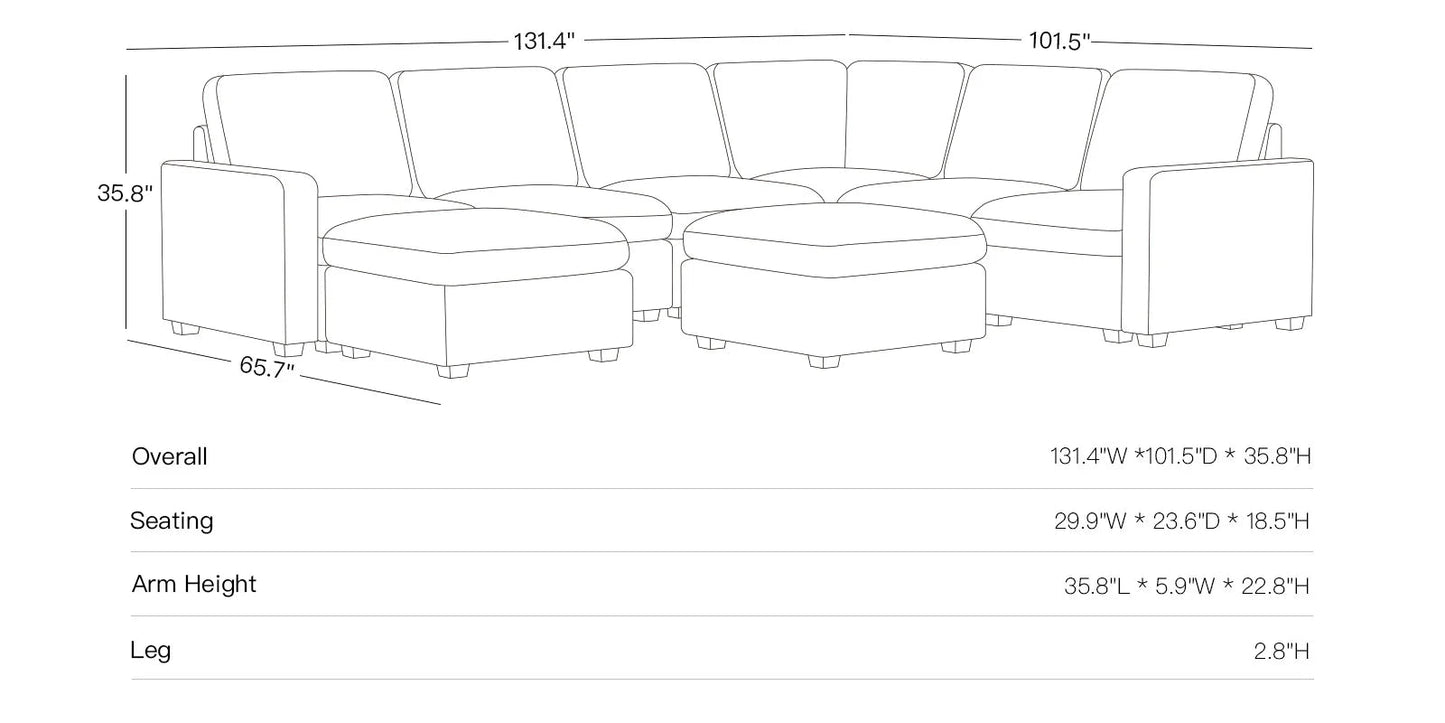 Sofinity Storage Sectional Couch