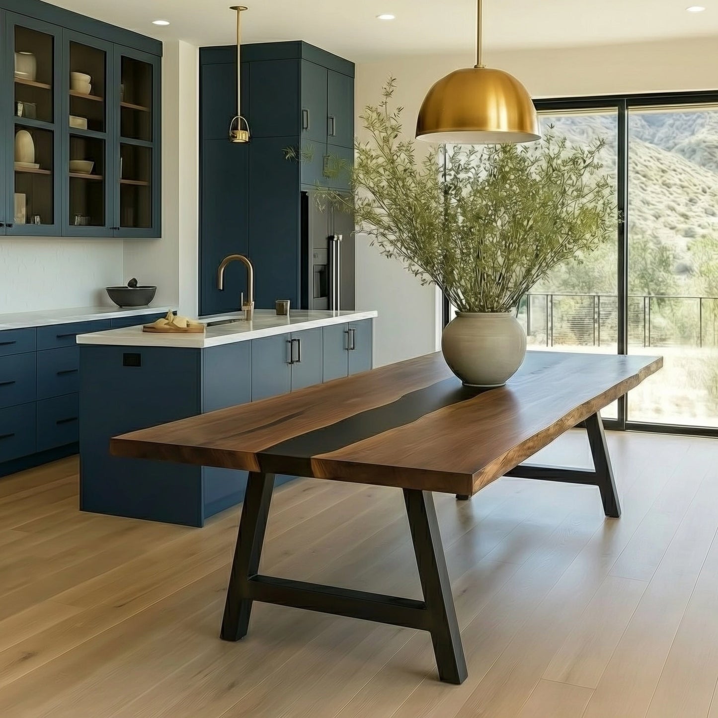 Epoxy Walnut Dining Table