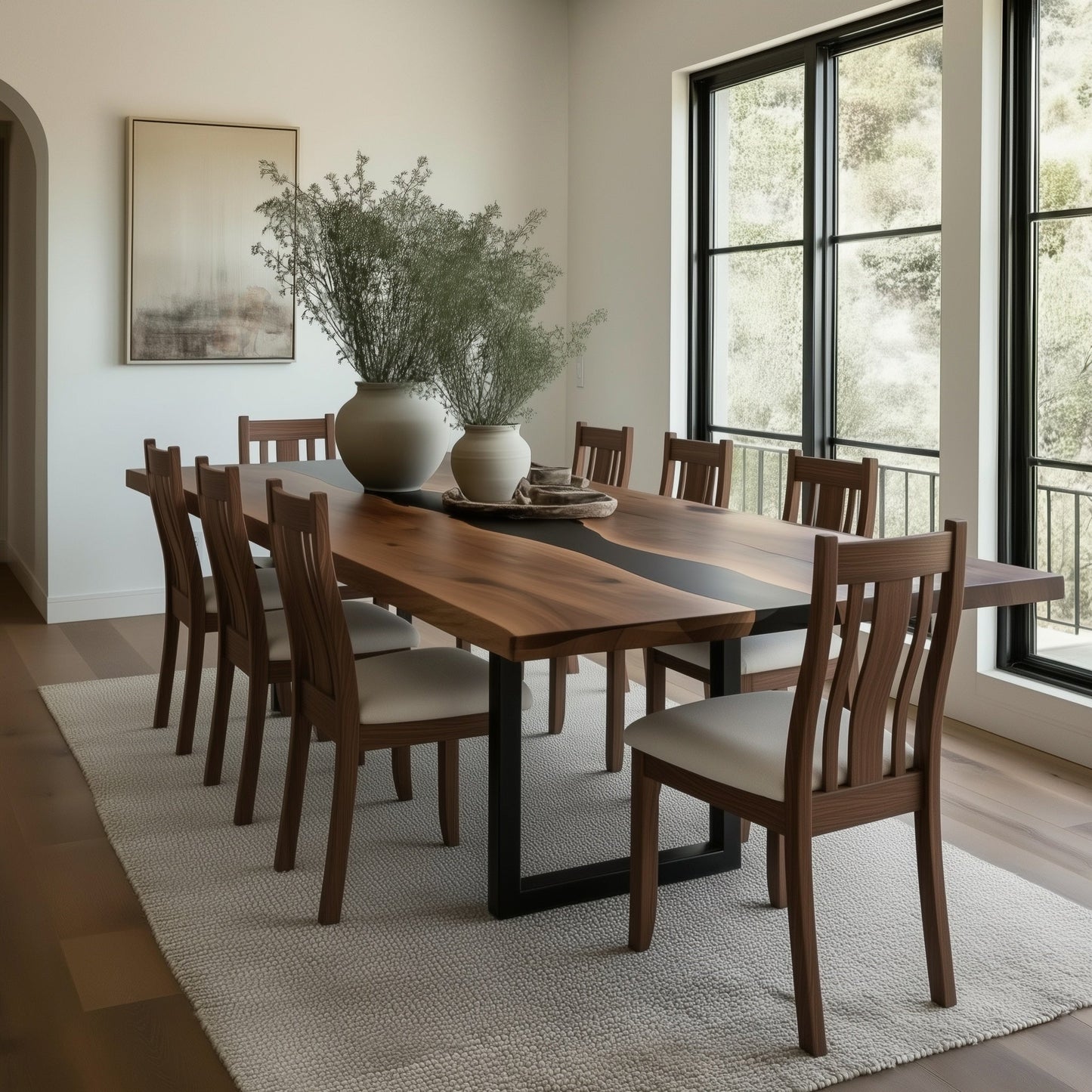 Epoxy Walnut Dining Table
