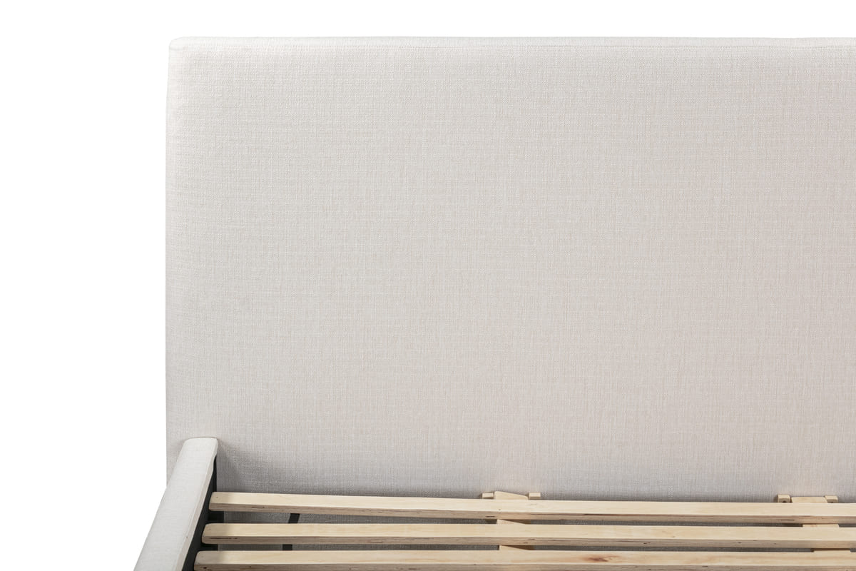 Serene Bed – Minimalist Linen Upholstered