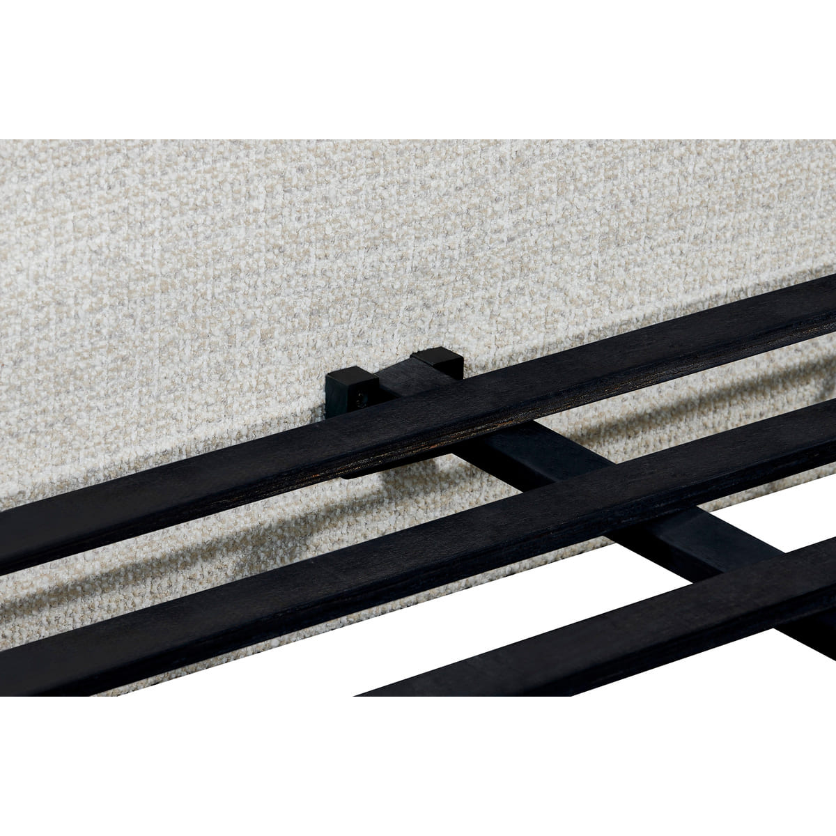 Oliver Bed – Curved Boucle Upholstered