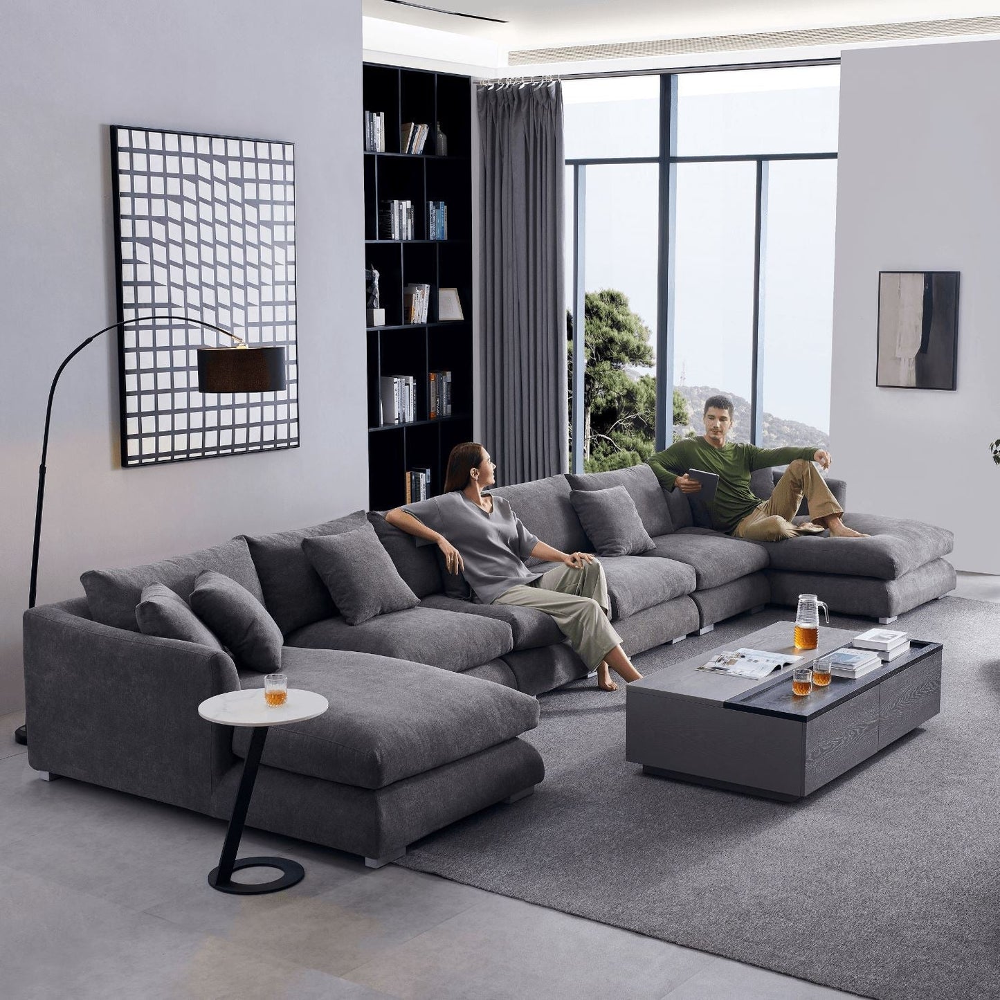 Feathers U-Sectional