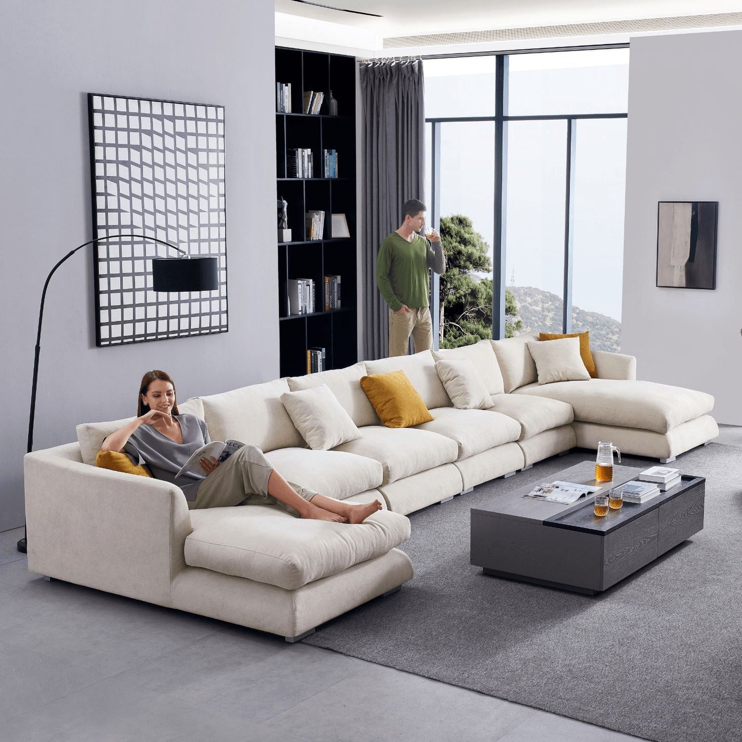 Feathers U-Sectional