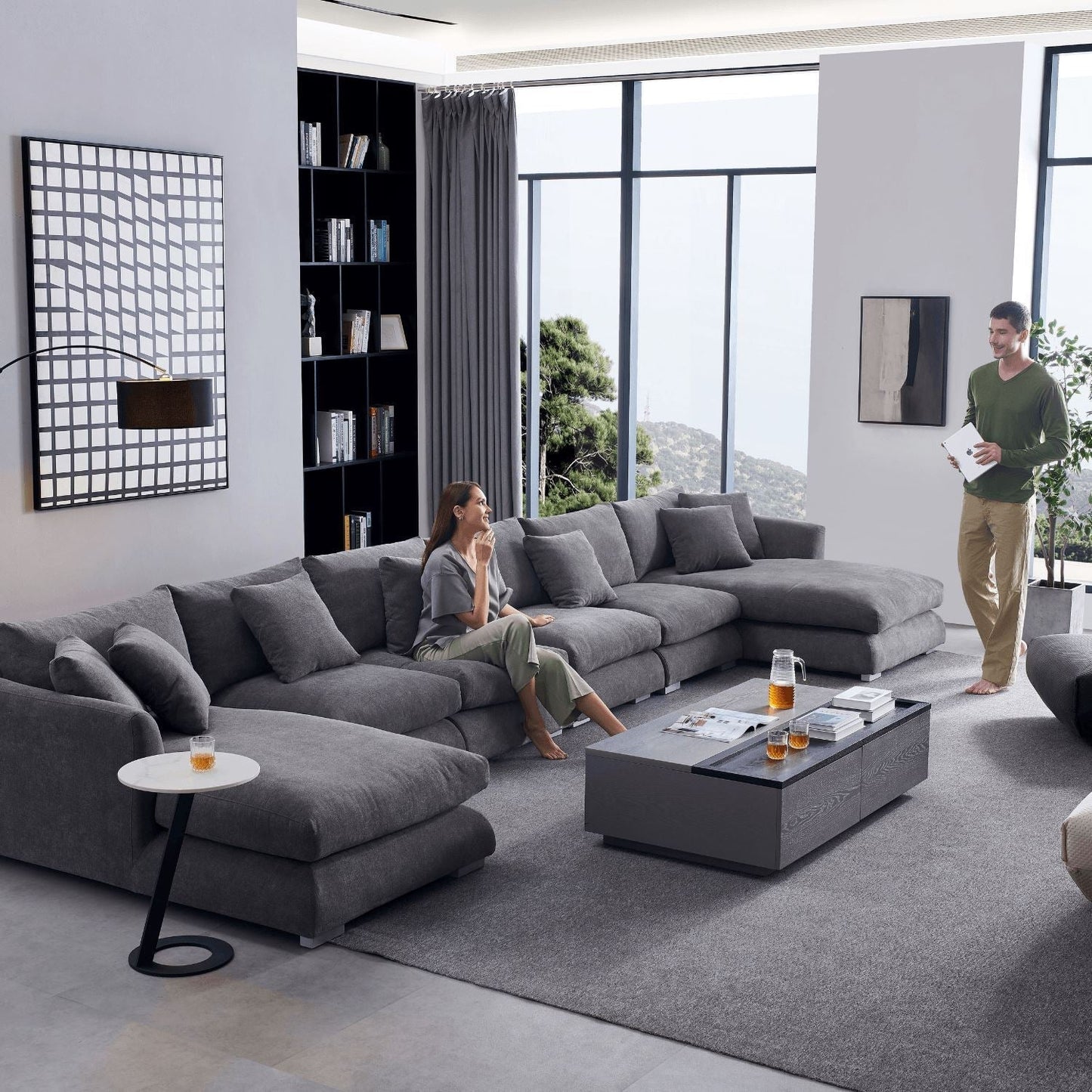 Feathers U-Sectional