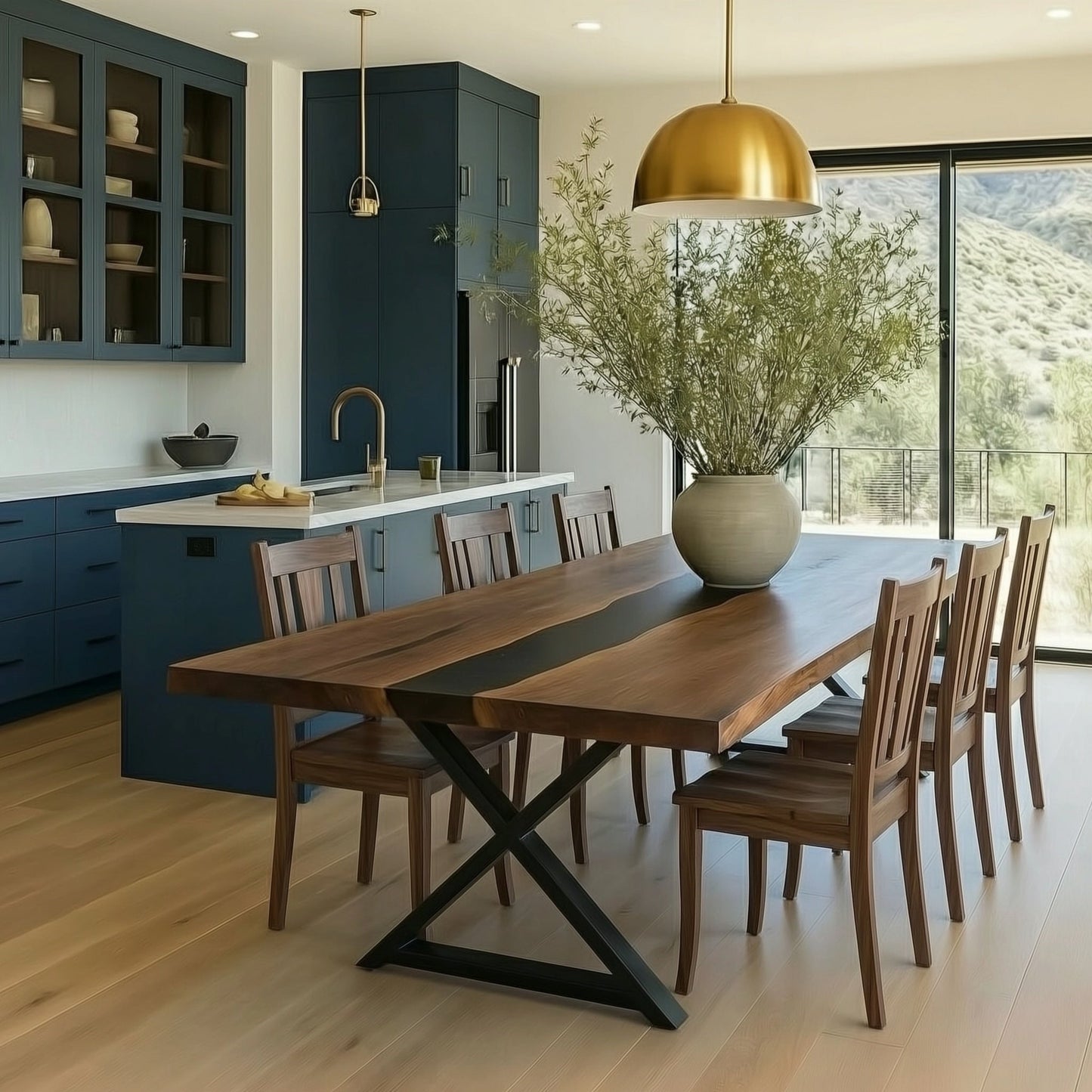 Epoxy Walnut Dining Table