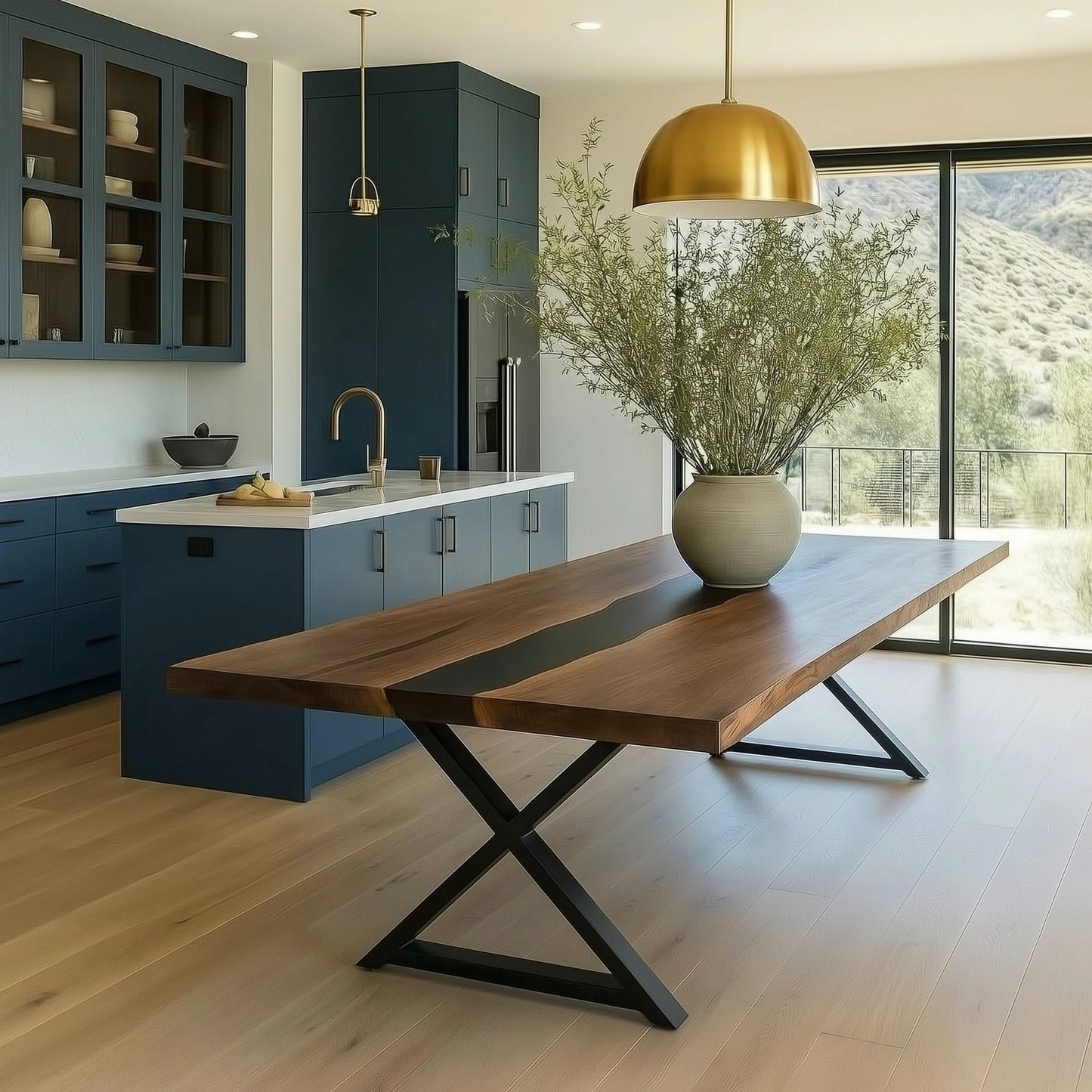 Epoxy Walnut Dining Table