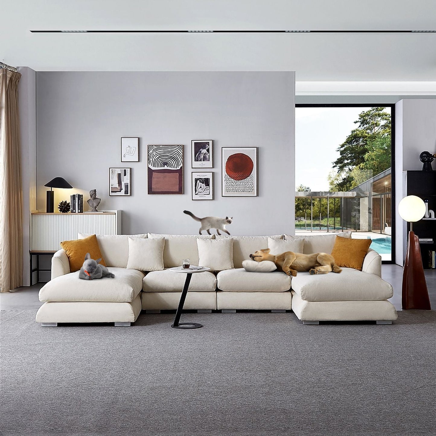 Feathers U-Sectional