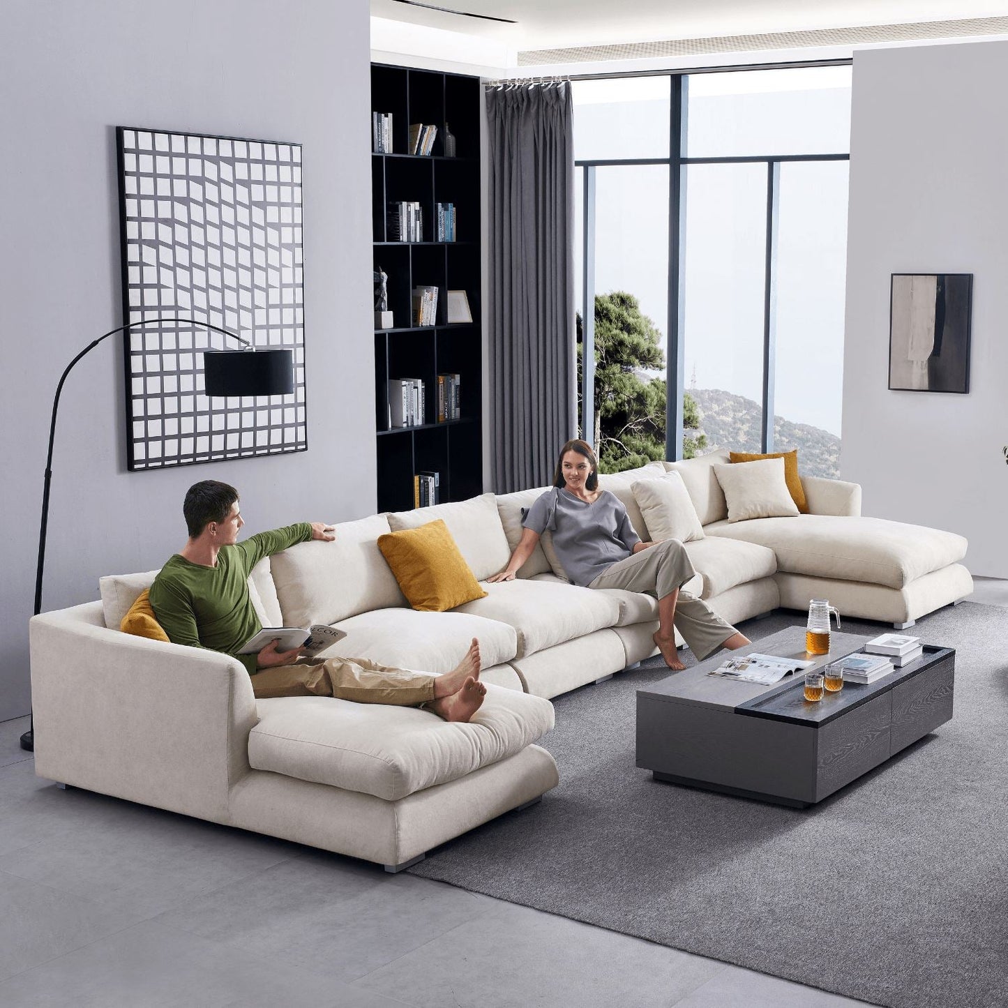 Feathers U-Sectional