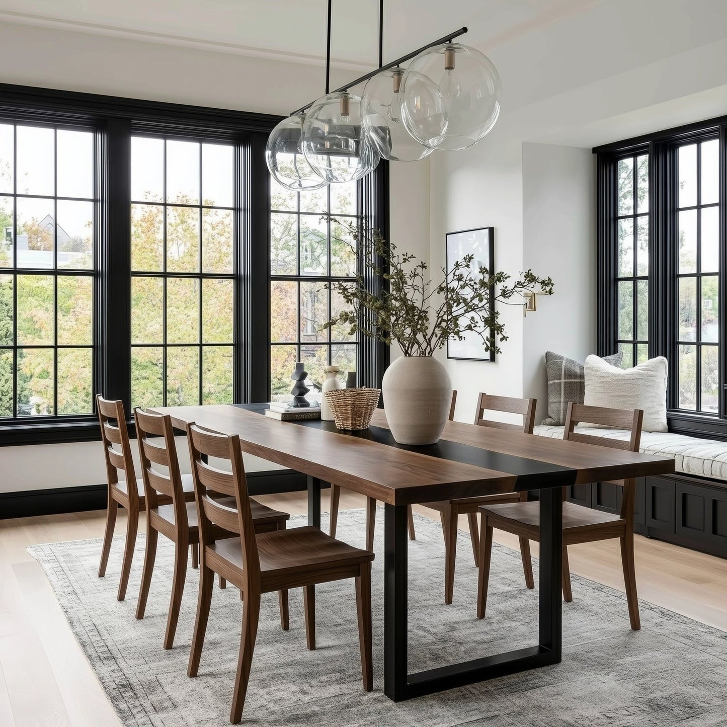Epoxy Walnut Dining Table