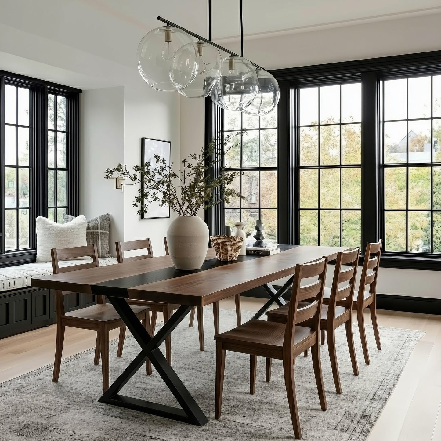 Epoxy Walnut Dining Table