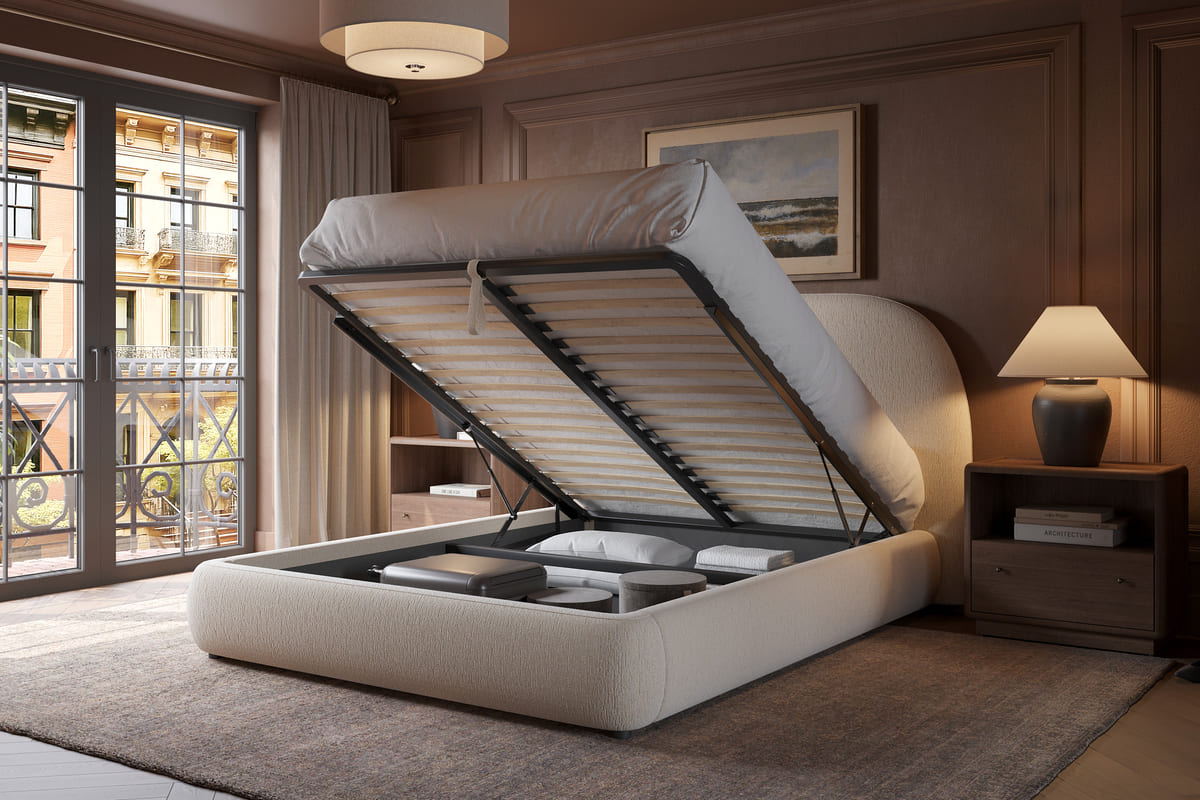 Asher Storage Bed – Rounded Hydraulic
