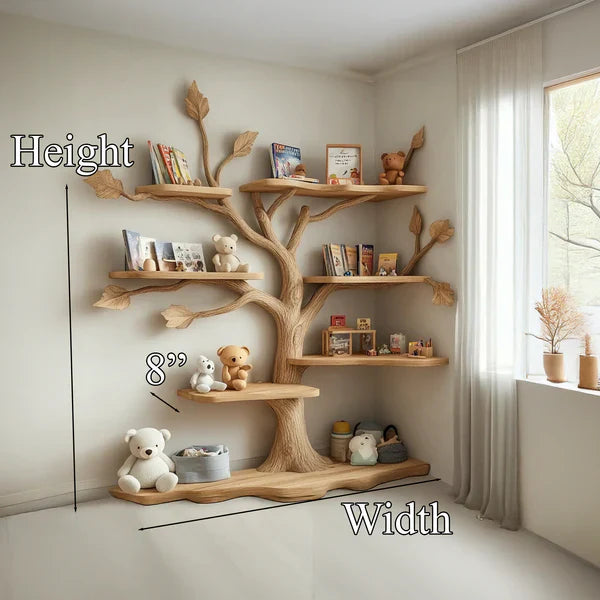 Tree Kids Bookshelf Natural Trees Handmade Baby Room Decor Gift SINLTB147