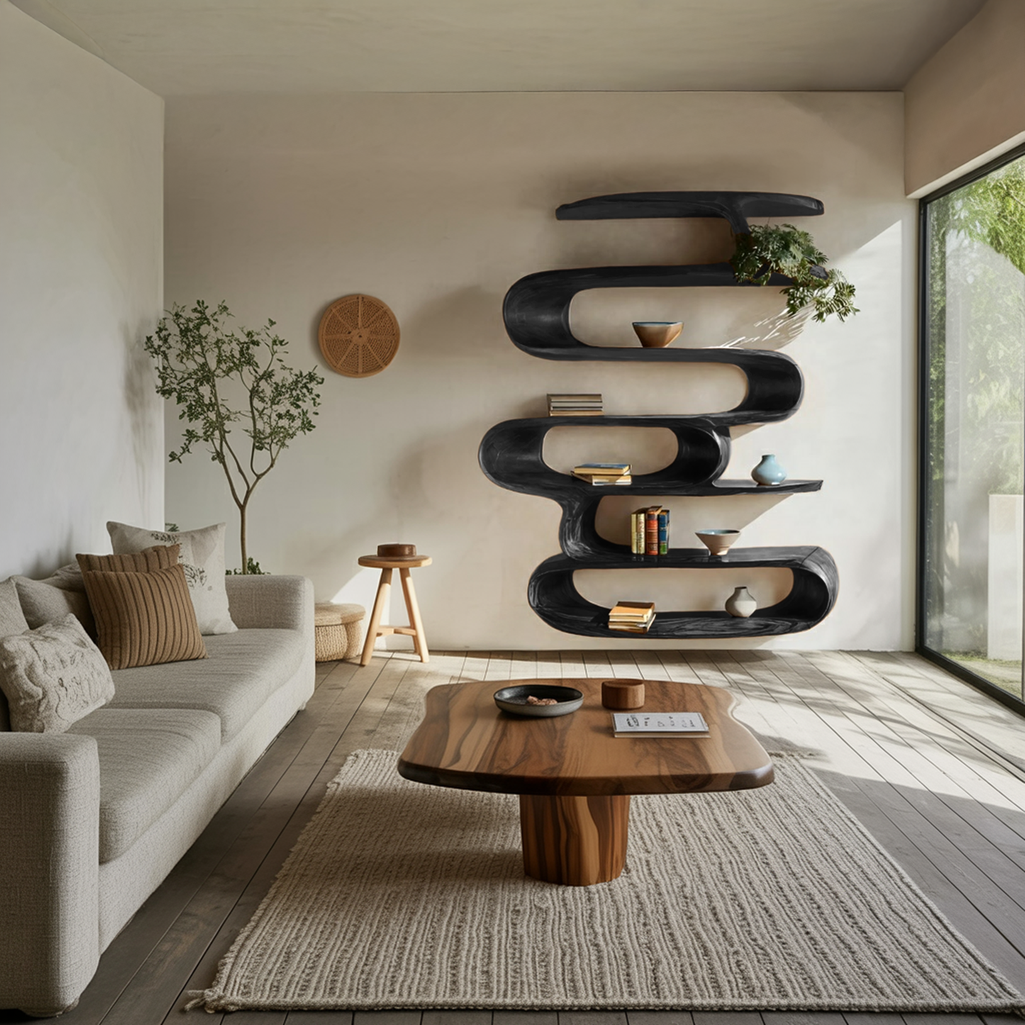 Elegant Wall-Mounted Bookshelf For Modern Home Decor