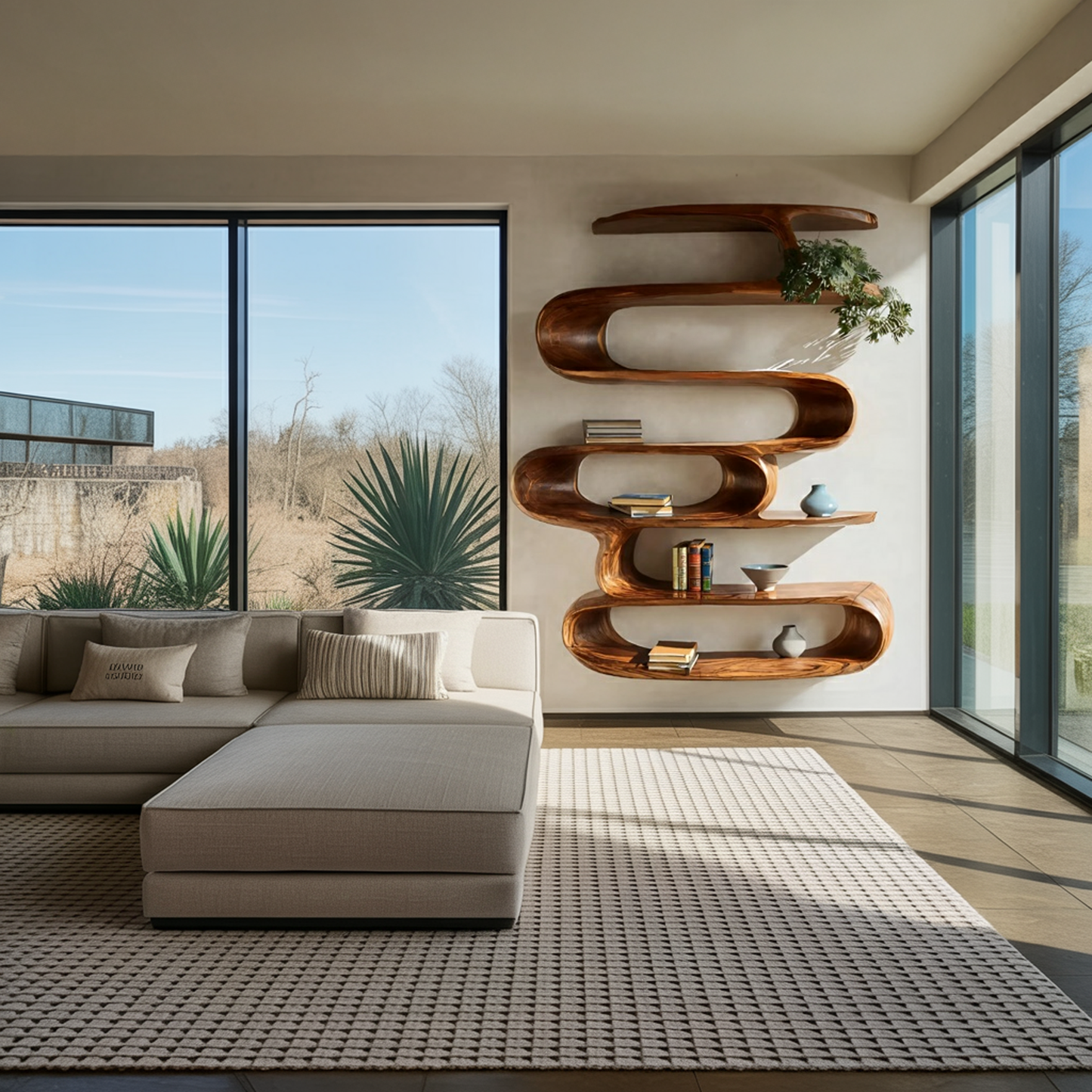 Elegant Wall-Mounted Bookshelf For Modern Home Decor