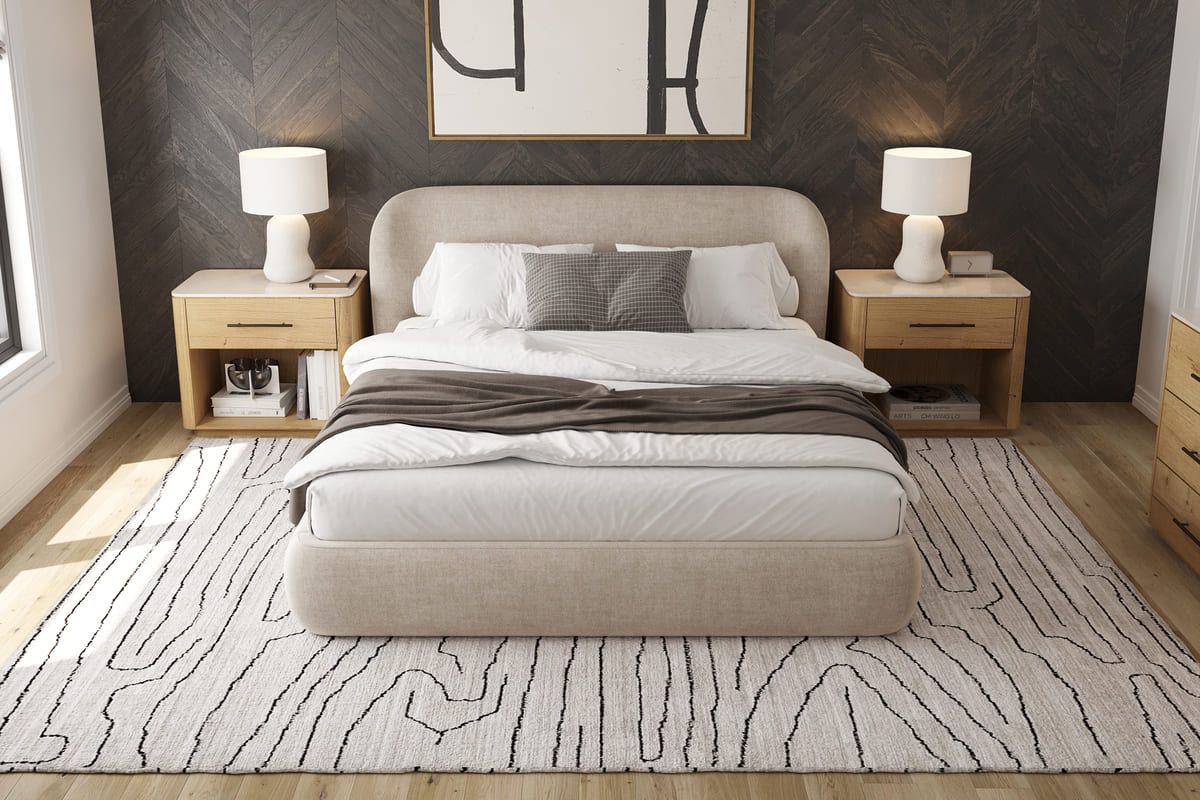Chelsea Bed - Soft Rounded Upholstered Bed