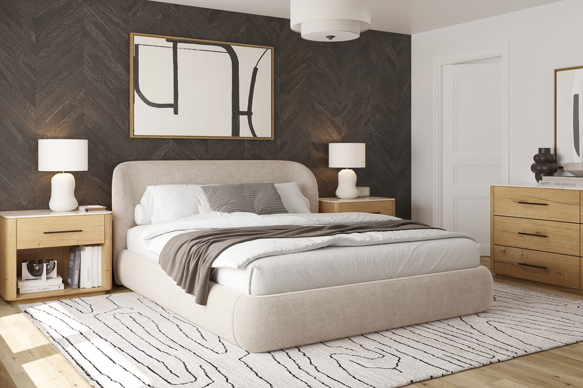 Chelsea Bed - Soft Rounded Upholstered Bed