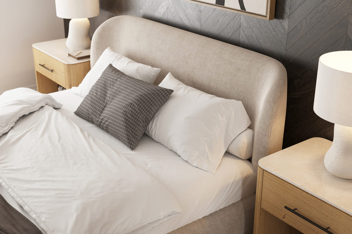 Chelsea Bed - Soft Rounded Upholstered Bed