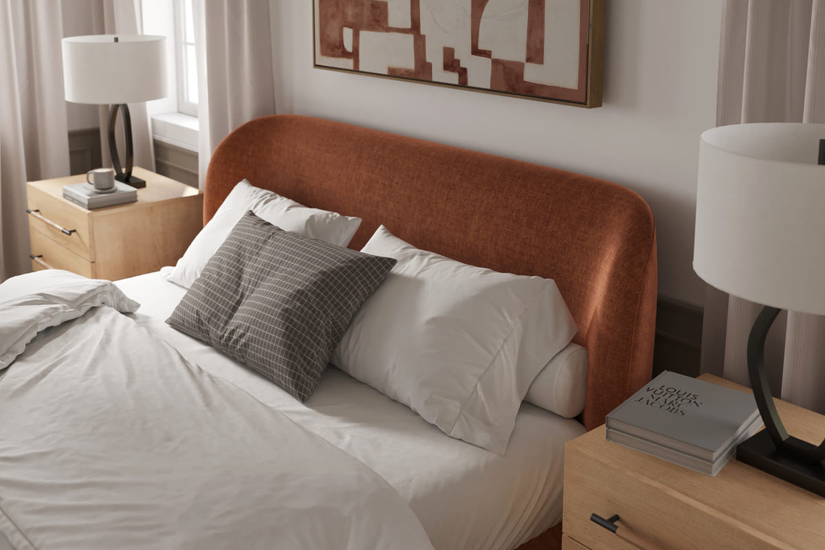 Chelsea Bed - Soft Rounded Upholstered Bed