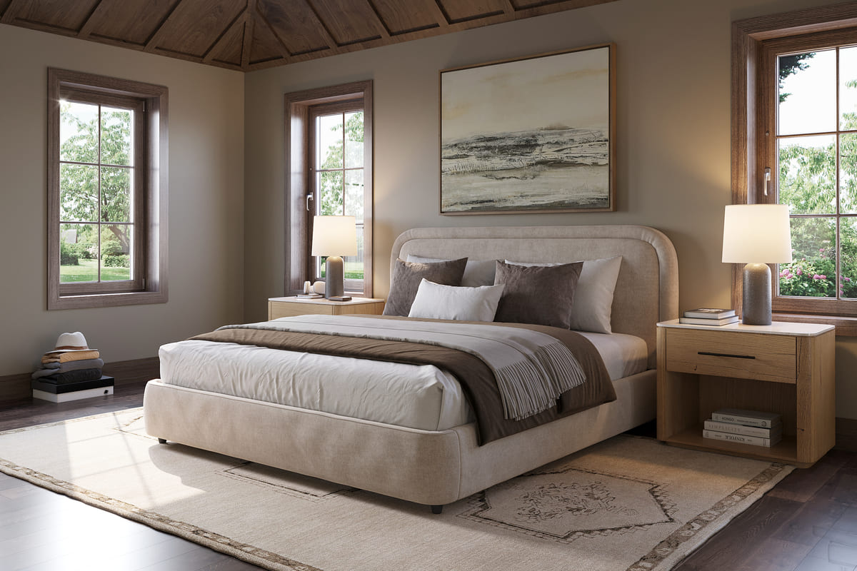 Ivery Bed – Round Headboard