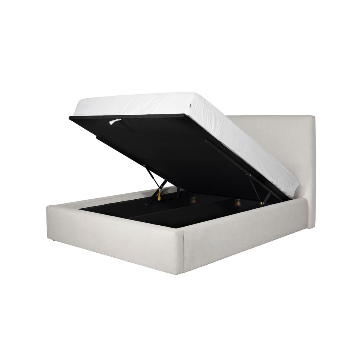 Noelle Storage Bed — Lift-up Storage, Linen Fabric