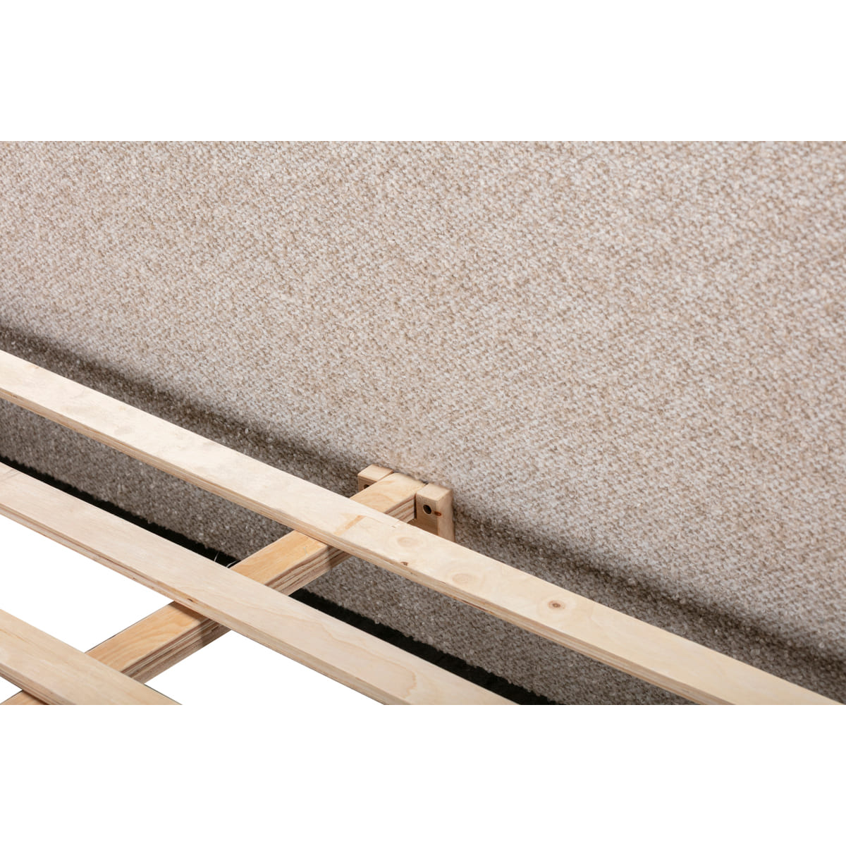 Oliver Bed – Curved Boucle Upholstered