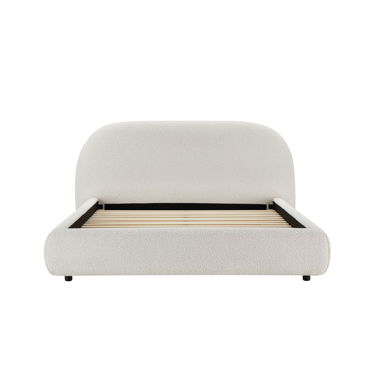 Solana Bed – Curved Boucle Modern