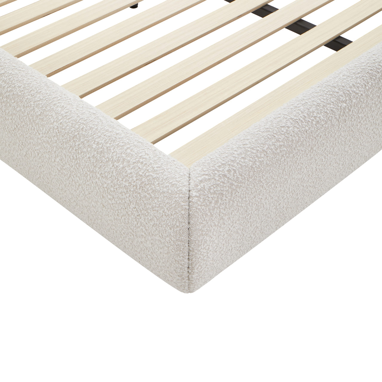 Solana Bed – Curved Boucle Modern