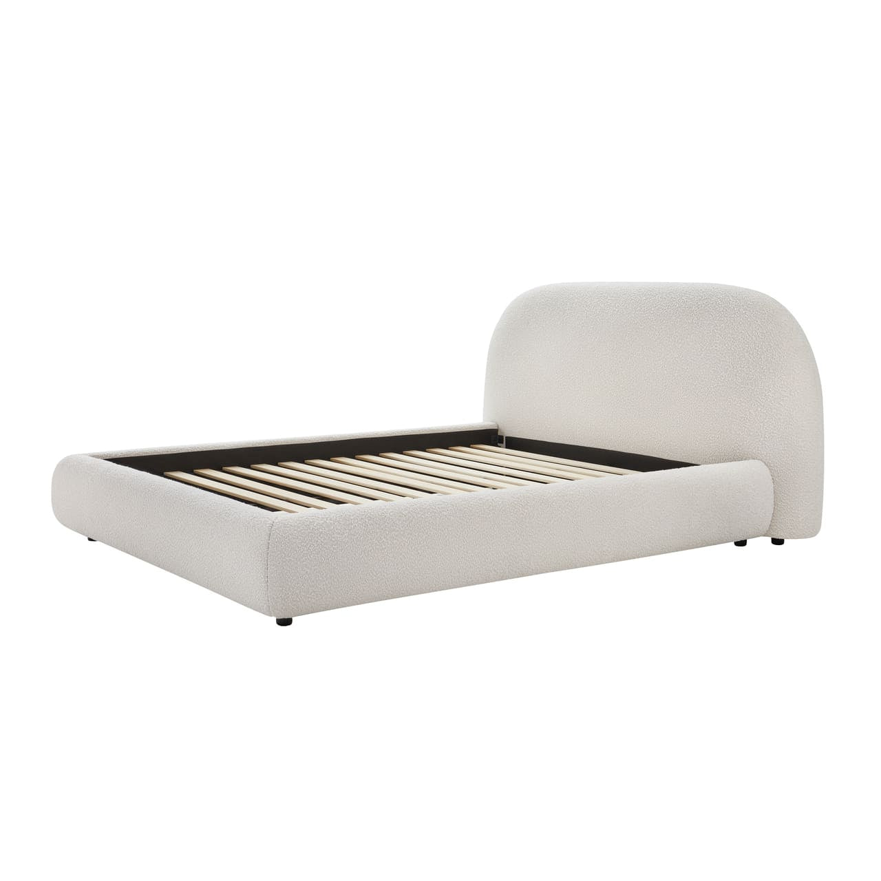 Solana Bed – Curved Boucle Modern