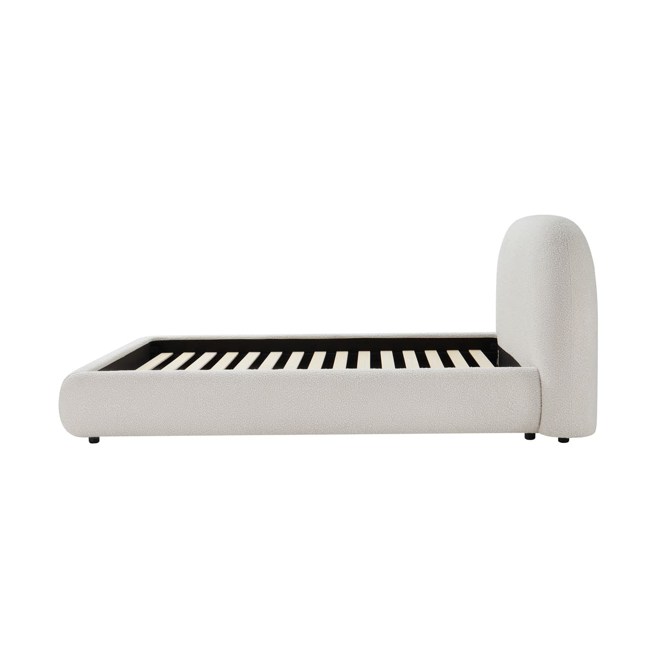 Solana Bed – Curved Boucle Modern