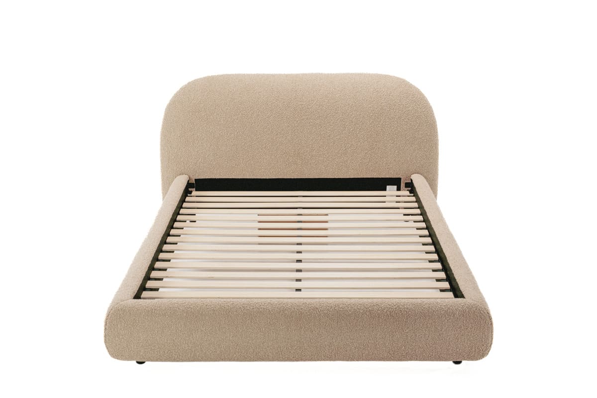 Solana Bed – Curved Boucle Modern
