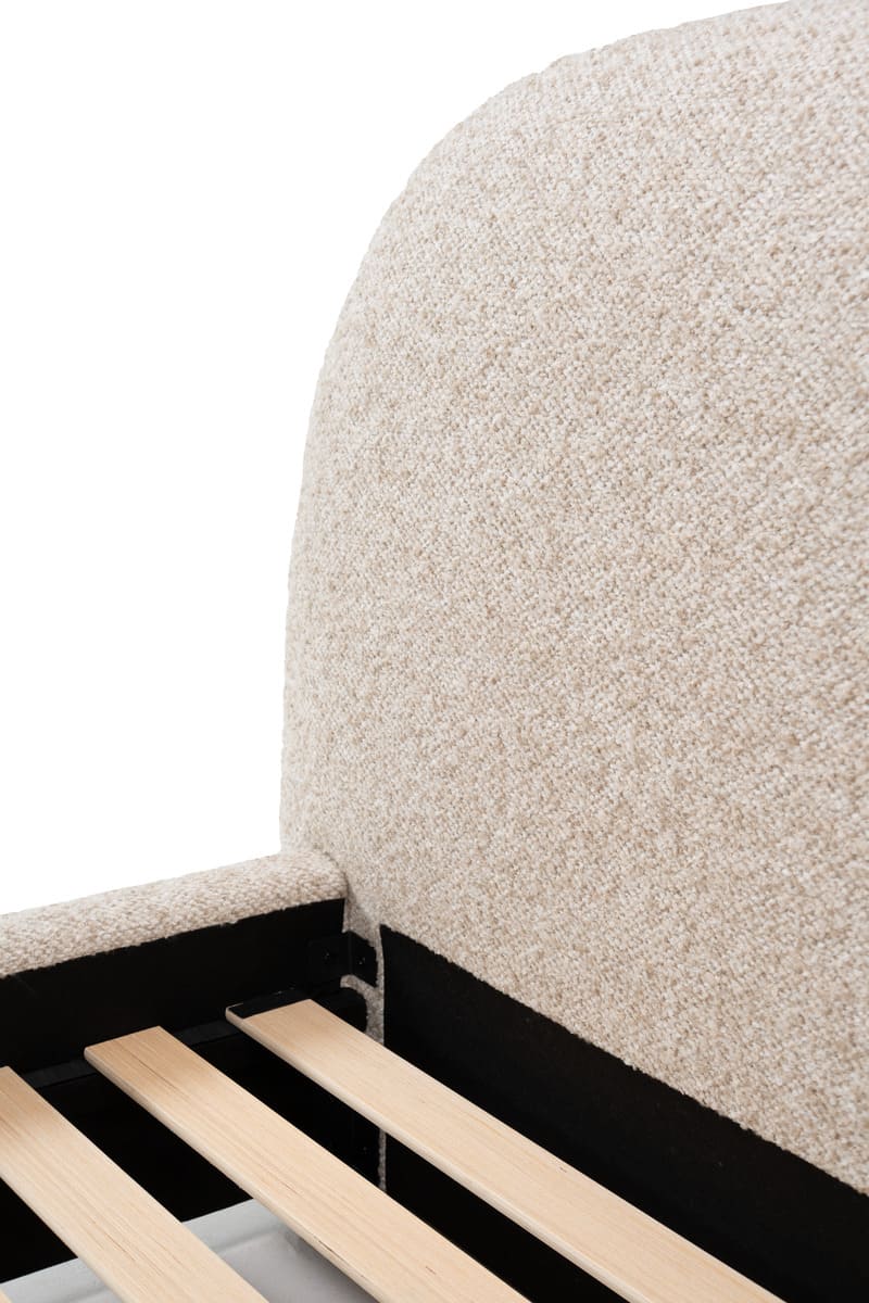 Solana Bed – Curved Boucle Modern