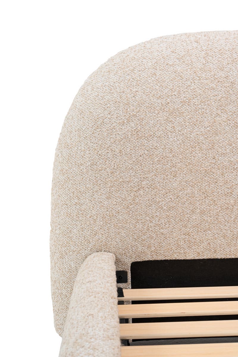 Solana Bed – Curved Boucle Modern