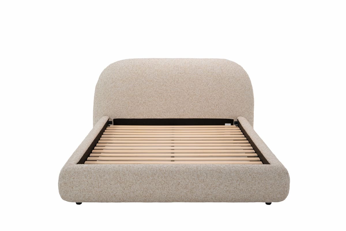 Solana Bed – Curved Boucle Modern