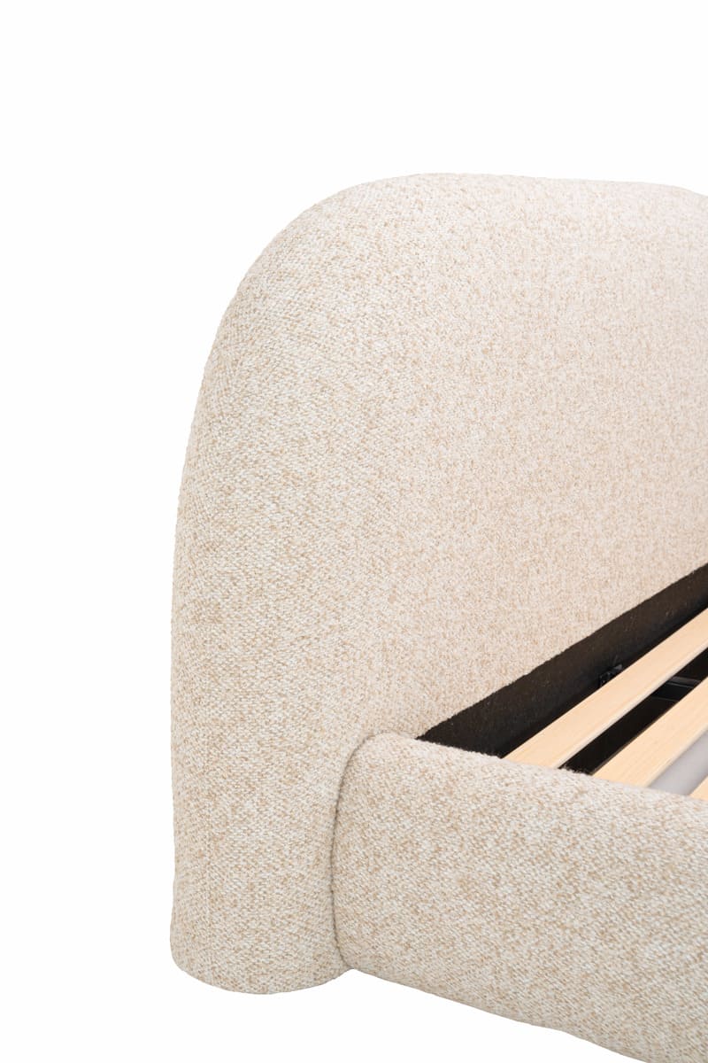 Solana Bed – Curved Boucle Modern