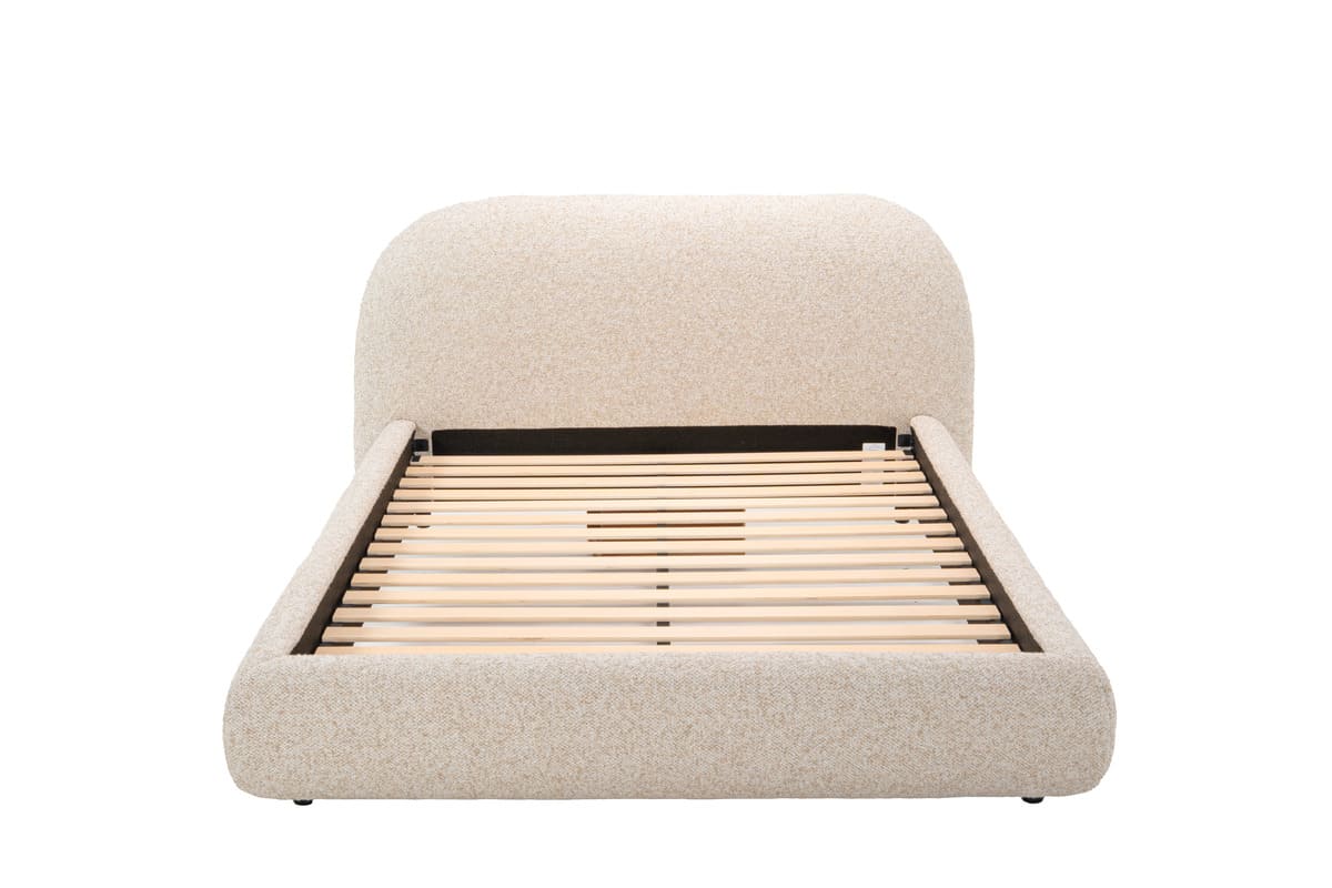 Solana Bed – Curved Boucle Modern
