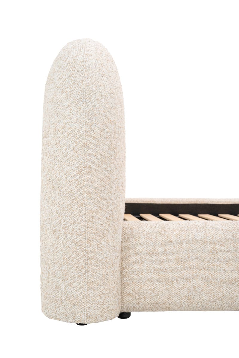 Solana Bed – Curved Boucle Modern