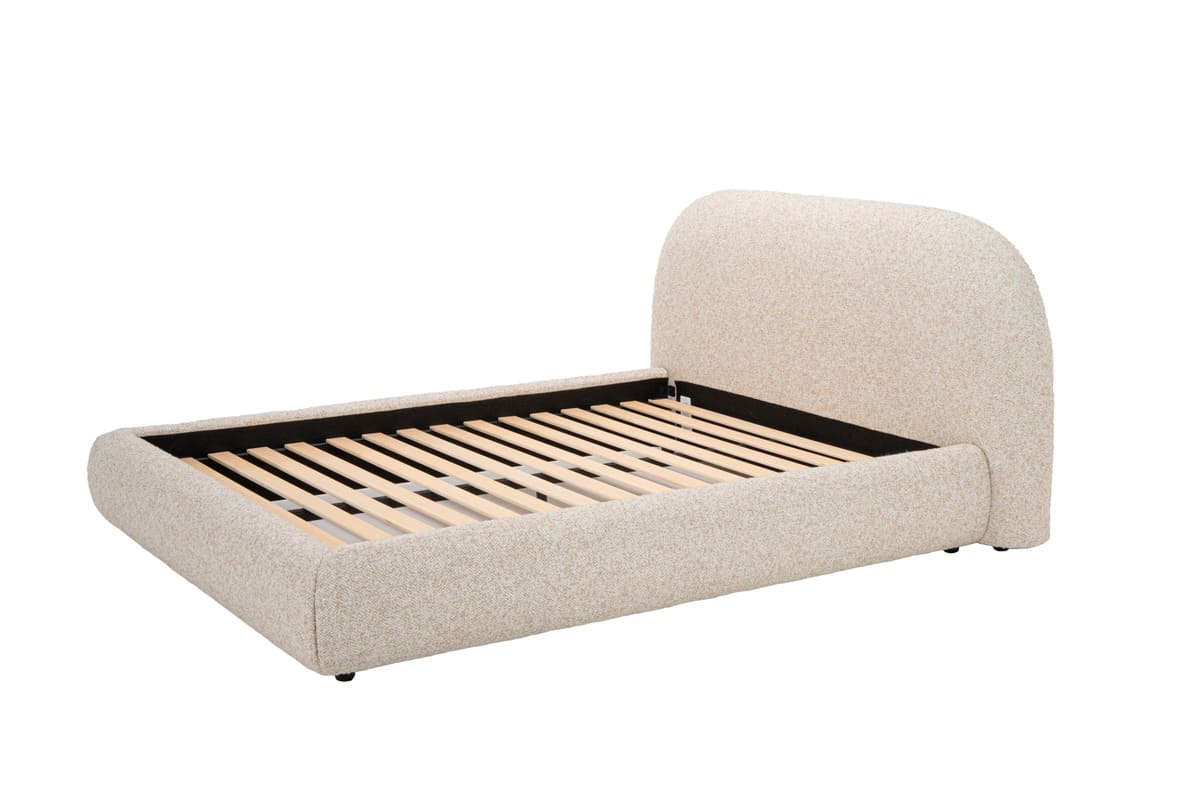 Solana Bed – Curved Boucle Modern